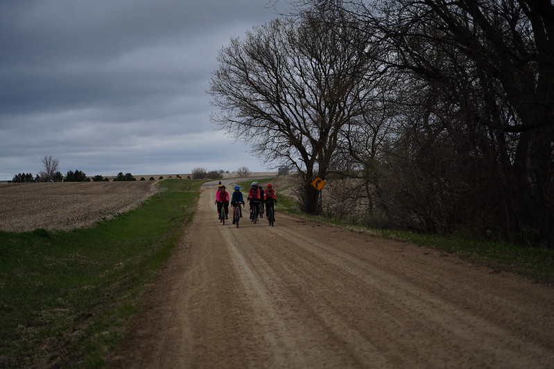 Image of FTW riders on a gravel road. 
